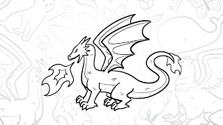 How To Draw a Simple FireBreathing Dragon  StepbyStep Lesson [upl. by Mcdade]