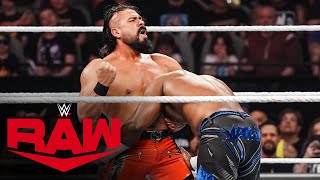 Andrade wins Raw return against Apollo Crews Raw highlights March 4 2024 [upl. by Askwith]