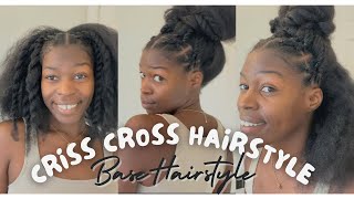 How to create CRISS CROSS rubber bands for your BASE HAIRSTYLE Twists Braids amp Crotchet [upl. by Stauffer]