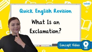 What Is an Exclamation  KS2 English Concept for Kids [upl. by Samara932]