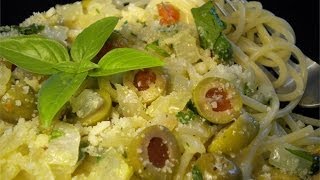 Green Olive Pasta  Lazy Mans Recipe [upl. by Birgit]