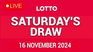 The National Lottery Lotto Draw Live results from Saturday 16 November 2024  tonights lotto [upl. by Ellissa758]