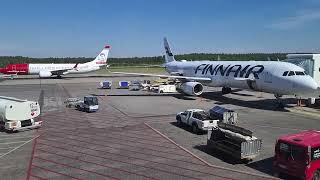 Finnair Flight from Helsinki Airport to Chania Hania Greece [upl. by Anairam423]