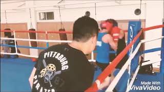 복싱스파링 infighter vs out boxer sparring [upl. by Tigges268]