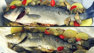 Ricetta facile e gustosa SPIGOLA O BRANZINO AL CARTOCCIO CON CARCIOFI E PATATE [upl. by Ymmot703]