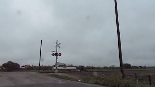 Ft WorthampWestern Wb short train climbing the grade on the Lampasas Sub BrownwoodTx 09232024 [upl. by Ayocat]