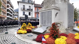 Cérémonie du 11 Novembre à Aix les Bains [upl. by Nnaacissej975]