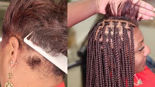 Box Braids  Short Hair  Knotless Braids [upl. by Robinson]