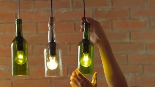 DIY Hanging Wine Bottle Pendants [upl. by Hovey]