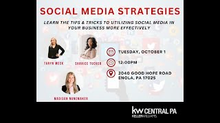 Social Media Strategies w Shanice Tucker Taryn Meck and Madison Nunemaker [upl. by Nirej]