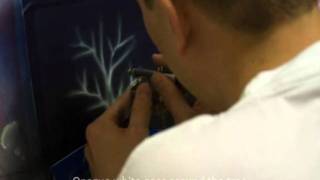 How to airbrush a snow theme card [upl. by Enahs561]