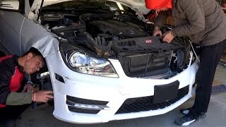 MERCEDES W204 C250 FRONT END DISASSEMBLY [upl. by Nitsid]