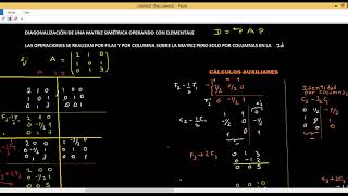 FORMA BILINEALDIAGONALIZACIÓN DE MATRIZ SIMÉTRICA MULTIPLICANDO POR ELEMENTALES [upl. by Norahs]