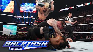 Randy Orton amp Kevin Owens vs Solo Sikoa amp Tama Tonga WWE Backlash France highlights May 4 2024 [upl. by Studner]