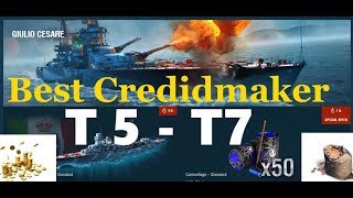 BEST Credit maker ships from T5  T 7 Ships [upl. by Hebe]