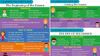 CLASSROOM English 150 Classroom Phrases For English Teachers  Classroom Language [upl. by Nonaihr]