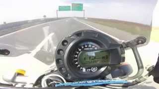 Yamaha Fz6 0200 kmh acceleration  0125mph [upl. by Adnorrahs376]