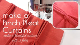 📌How to make a Pinch Pleat window curtains  Beginners Guide to Making Pinch Pleat Window Curtains [upl. by Eniawtna]