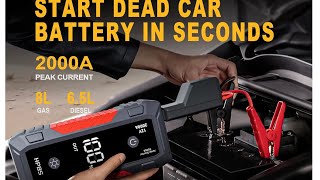 HPBS H2000 Jump Starter being used on a 2018 Mazda 3 Grand Touring 25 Skyactiv [upl. by Sylado]