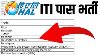 Hal New Apprentice Vacancy  hal electrician recruitment 2024  iti [upl. by Nosnirb]