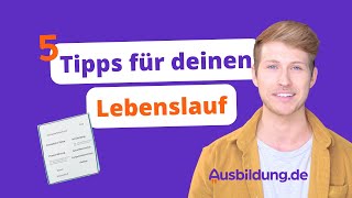 5 Tipps für den Lebenslauf [upl. by Allista]