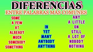 DIFERENCIA ENTRE PALABRAS MUY COMUNES EN INGLÉS [upl. by Reifnnej]