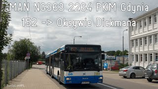 MAN NG363 ♪ ZF ♪ 2264 PKM Gdynia 152  Oksywie Dickmana [upl. by Venu]