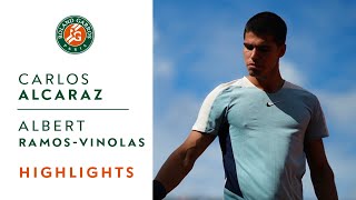 Carlos Alcaraz vs Albert RamosVinolas  Round 2 Highlights I RolandGarros 2022 [upl. by Ettelrats]