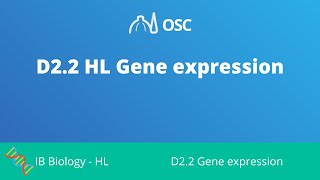 D22 HL Genetic Expression IB Biology HL [upl. by Crescin236]