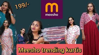 meesho trending organza kurtis starts 199 [upl. by Ferwerda]