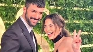 Los actores de la serie Adım Farah Enginakyürek y Demet Özdemir en la alfombra roja [upl. by Airbmat156]