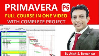 Comlete Primavera Course in One Video I full Primavera p6 free tutorial with Project [upl. by Matta]