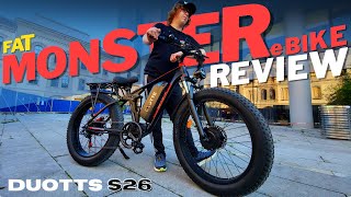 Duotts S26 REVIEW BEST Fat Monster EBike with 1500W Dual Motors [upl. by Gytle834]