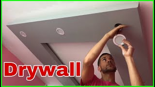 How to make a floating ceiling in Gypsum Board with led lights [upl. by Devad]