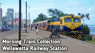 Morning Train Collection wellawatta railway station  Class M11 951 Class S11 905 Class S10 892 [upl. by Adnoval]