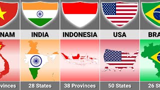 How Many States and Provinces From Different Countries [upl. by Schafer617]