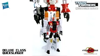 Video Review of the Transformers Combiner Wars Deluxe Class Quickslinger aka Slingshot [upl. by Iknarf281]