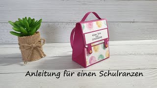 Tutorial  Anleitung für einen Schulranzen ohne Punchboard [upl. by Nrublim]