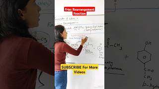 Fries Rearrangement Reaction🔥preparationofketone shortsfeed ytshorts organic NJCHEMISTRY [upl. by Rdnaskela]