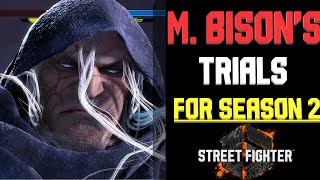 SF6 M Bisons Trials W Arcade Controller Overlay SEASON 2 Street Fighter 6 [upl. by Lefty199]