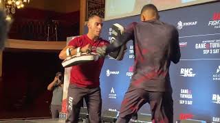 Fares Ziam Open Workout at UFC Paris [upl. by Acebber]