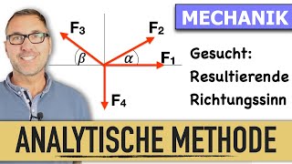 Analytische Methode  Resultierende Kraft berechnen  Mechanik für Anfänger  Zentrales Kraftsystem [upl. by Chappie385]