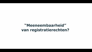 Notaristip wat je moet weten over quotmeeneembaarheidquot van registratierechten [upl. by Einaled]