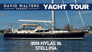 Hylas 56 2015 STELLINA Walkthrough  Video Tour A world class luxury sailing yacht [upl. by Nolur]