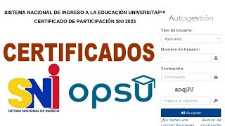 OPSUSNI Explicación Certificado de participación [upl. by Ennasus80]