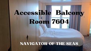 Navigator of the Seas Room 7604 Ocean View Balcony Room Tour [upl. by Medor]