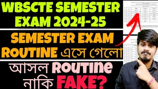 WBSCTE Semester Exam Routine Wbscte Semester Exam 202425 Official Date  WBSCTE New Notice WBSCTE [upl. by Yevreh]