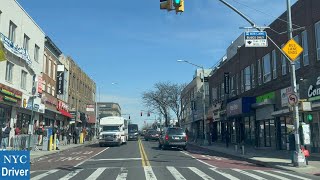 New York City  4K Driving in Street Brooklyn NY Utica Ave amp Broadway [upl. by Ruenhs935]