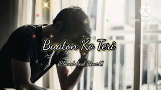 baaton ko teri sloved and reverb song sad song [upl. by Aissila447]