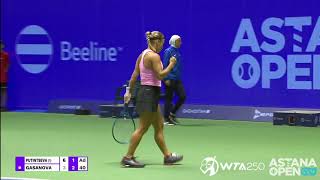 Y Putintseva vs A Gasanova Quarterfinal Highlights  WTA250 Astana Open [upl. by Harriet]